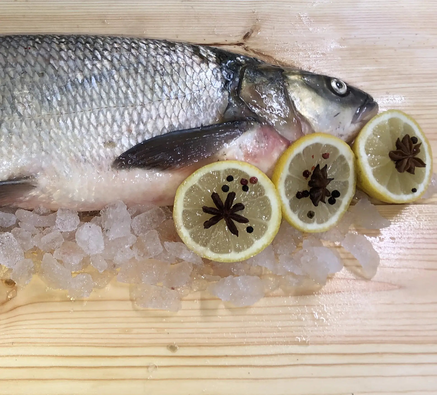 Boleń świeży wypatroszony z głową