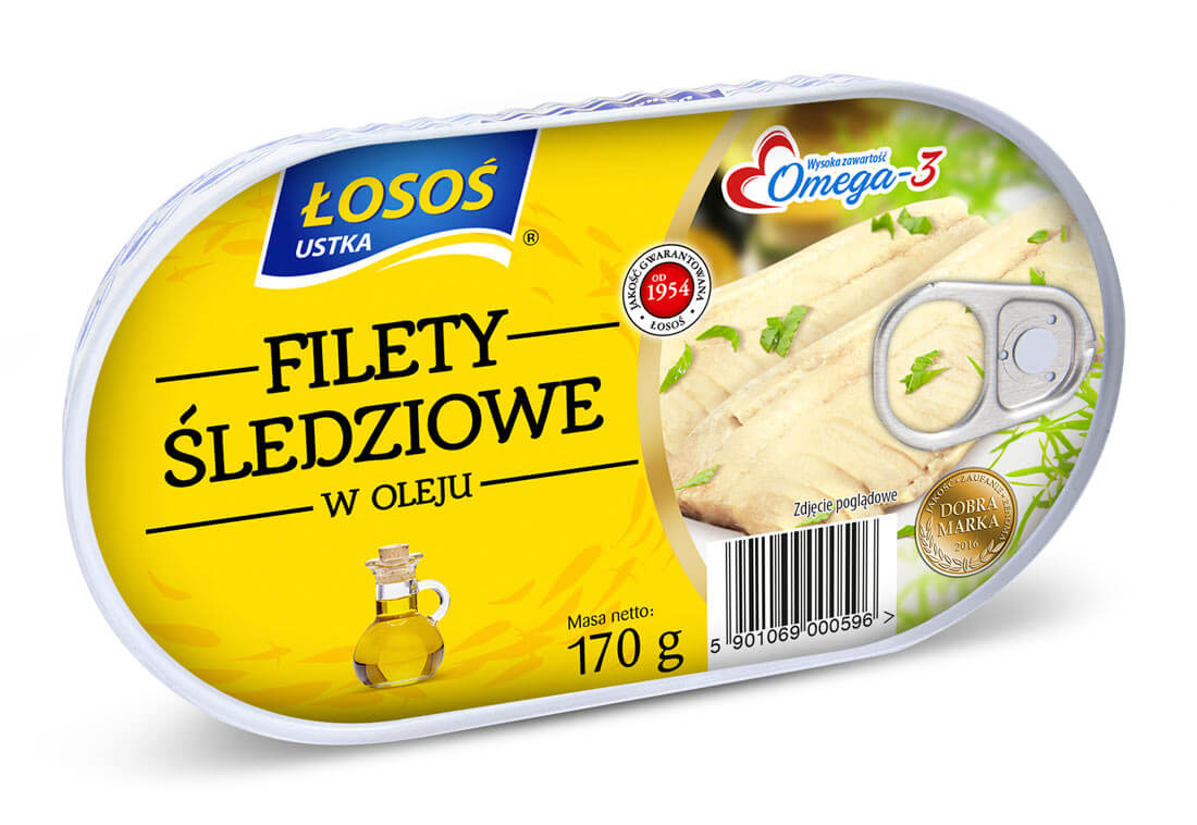 Filety śledziowe w oleju Łosoś Ustka