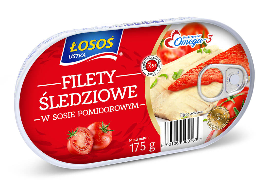 Filety śledziowe w sosie pomidorowym Łosoś Ustka
