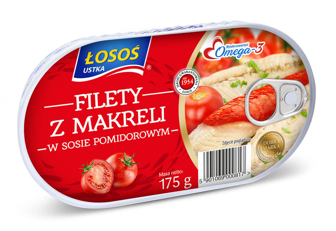 Filety z makreli w pomidorach Łosoś Ustka