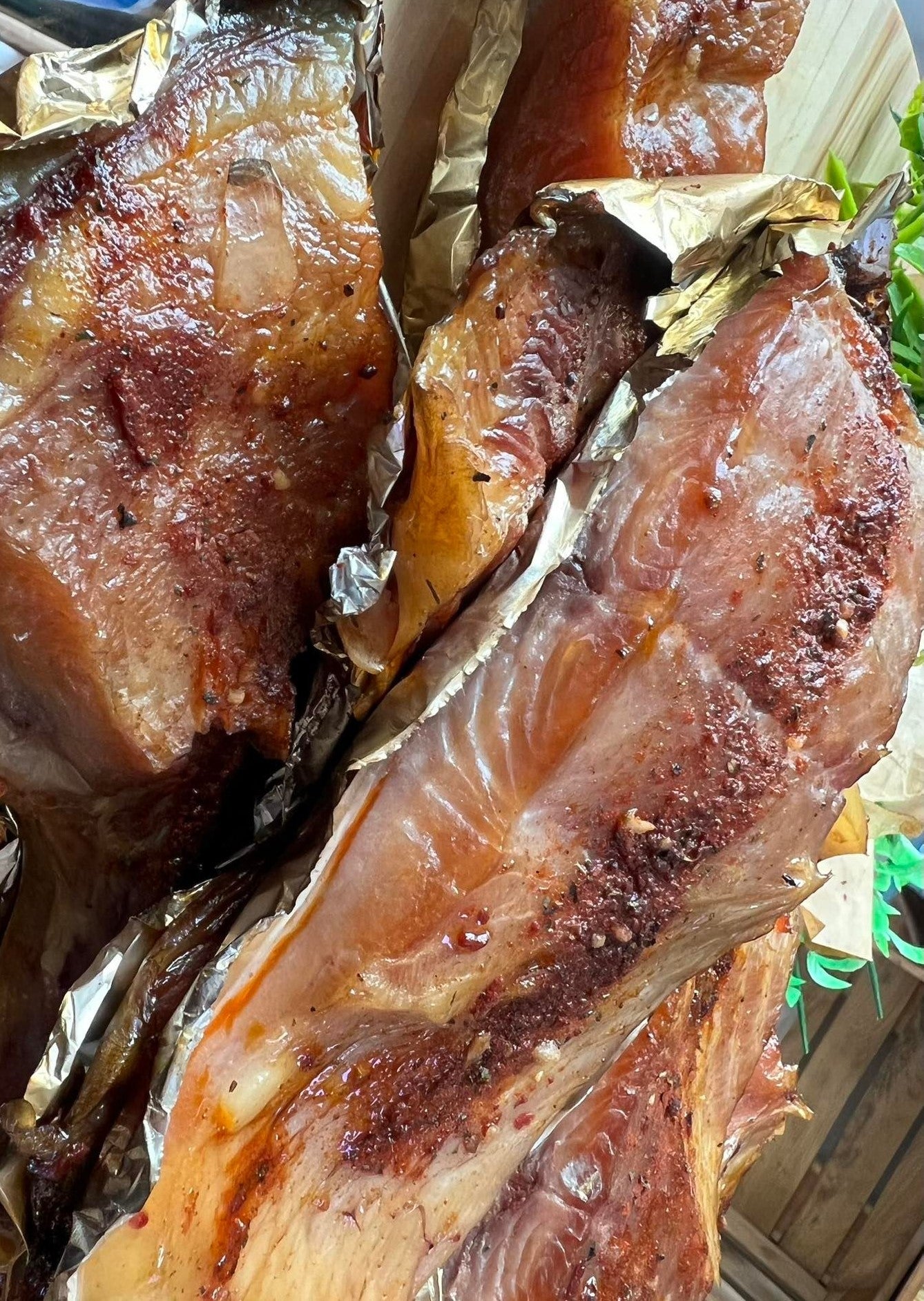 Karp wędzony kawałki