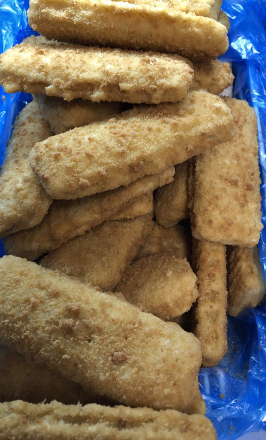 Filet panierowany z łososia z musztardą